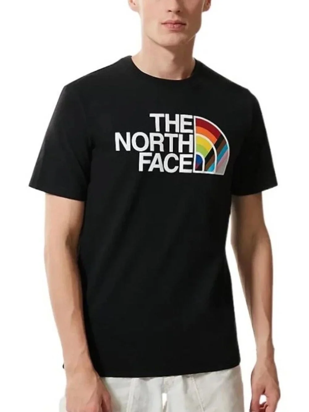The North Face Black Short Sleeve Tee Rainbow Gay Pride Trans Non-Binary Mens XL